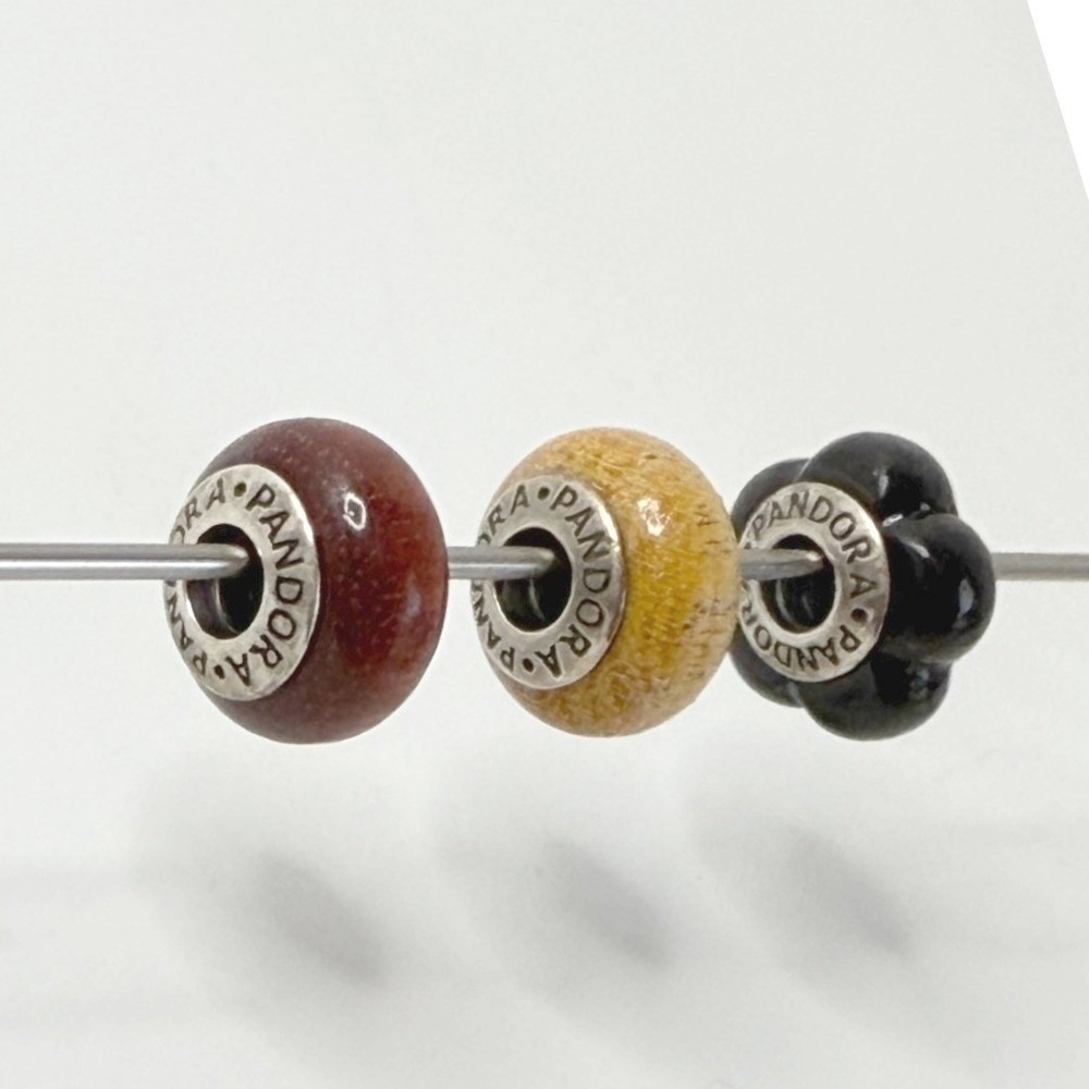 Pandora Charm Bead Set - Muirapiranga, Pau Amerelo and Coracao